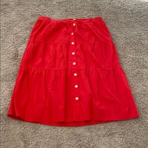 Made well red midi skirt
